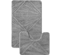 Комплект ковриков для ванной комнаты Dekorelle Bravo, серый, разм.50x80см+50x40см Brk10-6