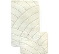 Комплект ковриков для ванной комнаты Dekorelle Bravo, кремовый, разм.60x100см+50x60см Brk09-3
