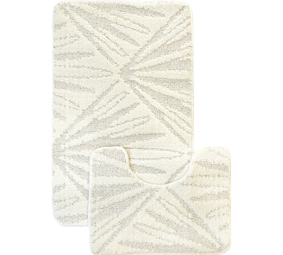 Комплект ковриков для ванной комнаты Dekorelle Bravo, кремовый, разм.50x80см+50x40см Brk10-3 1