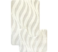 Комплект ковриков для ванной комнаты Dekorelle Bravo, кремовый, разм.50x80см+50x40см Brk13-3