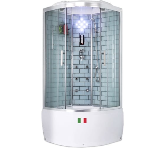 Душевая кабина MARONI RIMINI WDA-024Р 90x90x219 с рисунком-4 кор. 444504 1