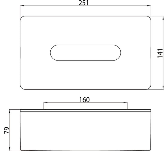 Бокс для салфеток Emco Loft 251x141x79, хром 0557 001 00