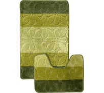 Комплект ковриков для ванной комнаты Dekorelle Bravo, зеленый, разм.50x80см+50x40см BrMk04-4