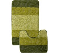 Комплект ковриков для ванной комнаты Dekorelle Bravo, зеленый, разм.50x80см+50x40см BrMk06-3