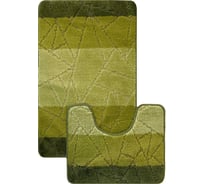Комплект ковриков для ванной комнаты Dekorelle Bravo, зеленый, разм.50x80см+50x40см BrMk05-2