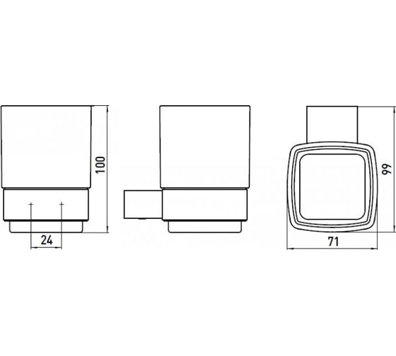 Стакан Emco Loft 71x99x100, Black 0520 133 00