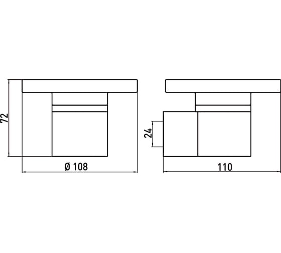 Мыльница Emco System2 108x110x72, хром 3530 001 00