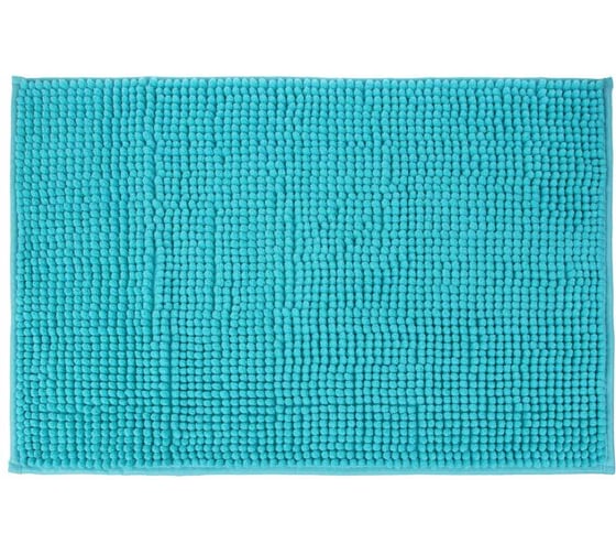 Коврик для ванной VETTA синель, 40x60 см, ворс 1.2 см, бирюзовый 462-728