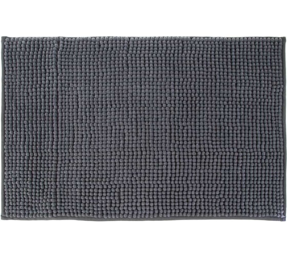 Коврик для ванной VETTA синель, 40x60 см, ворс 1.2 см, серый 462-727 1