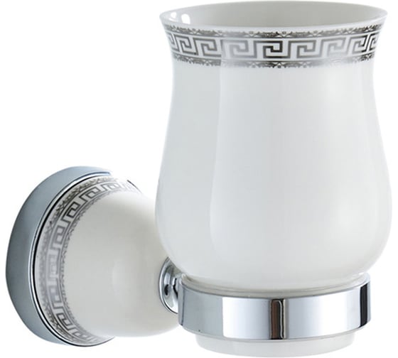 Настенный стакан LEDEME белый/серебро L3606 896604