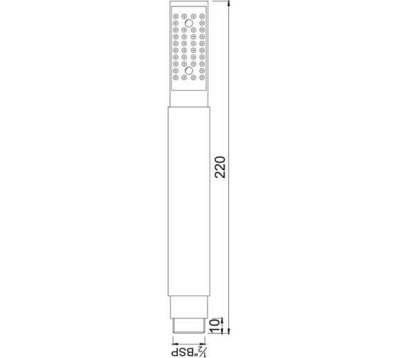 Ручной душ Jaquar диаметр 24 мм, хром HSH-CHR-5537N 00065851