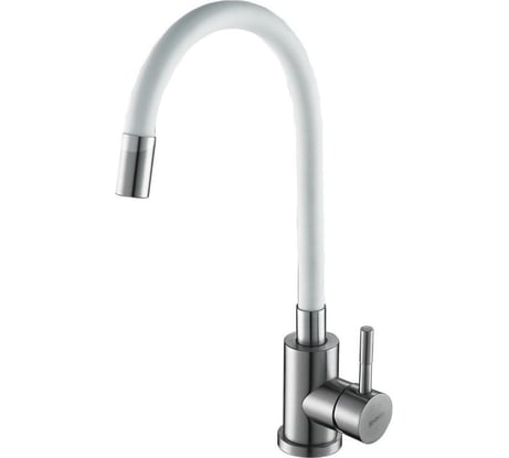 Смеситель для кухни SHIMIZU с гибким изливом white-S smz 1006558