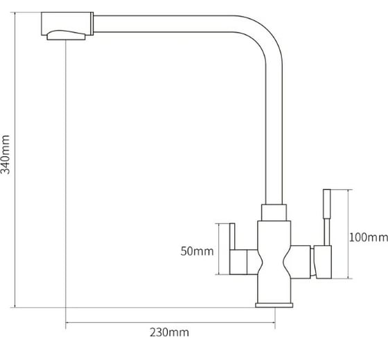 Смеситель для кухни SHIMIZU с подключением к фильтру для питьевой воды Water Filter smz 1006563