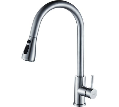 Смеситель для кухни SHIMIZU с выдвижным изливом и режимом душ High-pull smz 1006565