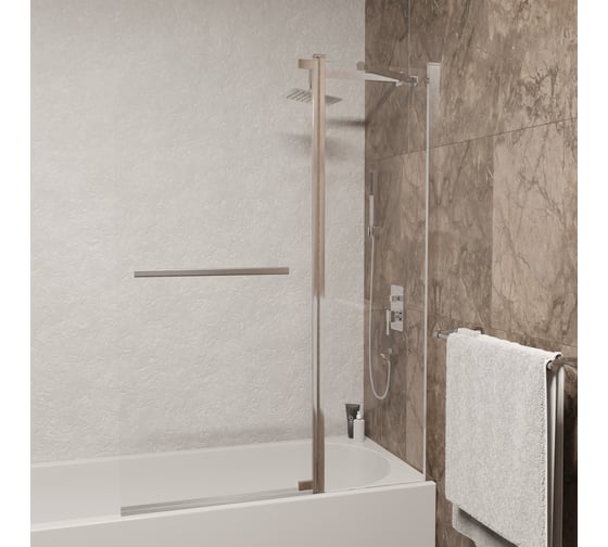 Шторка на ванну RGW 110*150 SC-03 Хром/Прозрачное/8 мм, Easy Clean 03110311-11 1