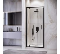 Душевая дверь RGW 80х195 LE-102-B черный, прозрачное, 6 мм 711210208-14