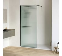 Душевая перегородка RGW 110х195 WA-08-B черный, Ribbed, 8 мм, Easy 06100811-154