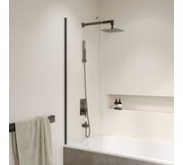 Шторка на ванну RGW 40*150 SC-056-B Чёрный/Прозрачное/6 мм, 38-40, Easy Clean 351105640-14