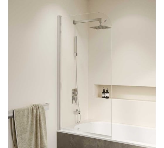 Шторка на ванну RGW 60*150 SC-009 Хром/Прозрачное/6 мм, Easy Clean 351100906-11
