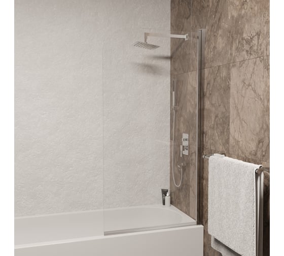 Шторка на ванну RGW 60*150 SC-009 Хром/Прозрачное/6 мм, Easy Clean 351100906-11