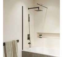 Шторка на ванну RGW 60*150 SC-051-B Чёрный/Прозрачное/8 мм, Easy Clean 351105106-14