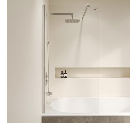 Шторка на ванну RGW 60*150 SC-052 Хром/Прозрачное/10 мм, Easy Clean 35115206-11