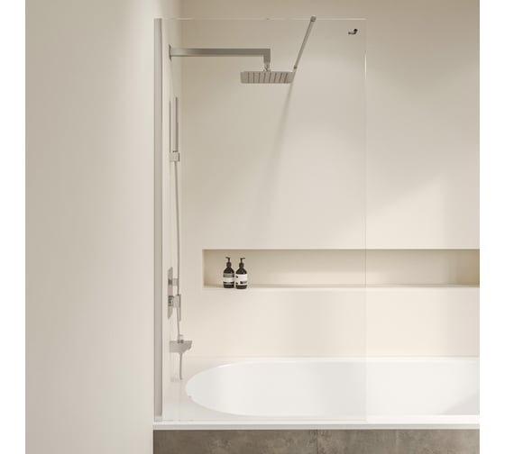 Шторка на ванну RGW 70*150 SC-051 Хром/Прозрачное/8 мм, Easy Clean 351105107-11