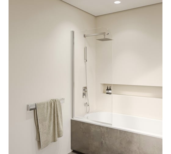 Шторка на ванну RGW 80*150 SC-009 Хром/Прозрачное/6 мм, Easy Clean 351100908-11