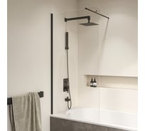 Шторка на ванну RGW 90*150 SC-050-B Чёрный/Прозрачное/6 мм, Easy Clean 351105009-14