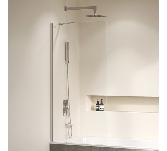 Шторка на ванну RGW 90*150 SC-150 Хром/Прозрачное/6 мм, Easy Clean 351115009-11 1
