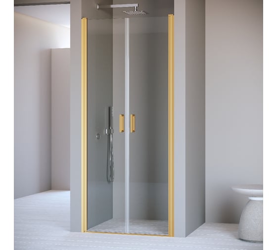 Душевая дверь RGW 120*195 PA-104-Gb Золото/Прозрачное/6 мм, 1155-1205, EasyClean 060810412-16