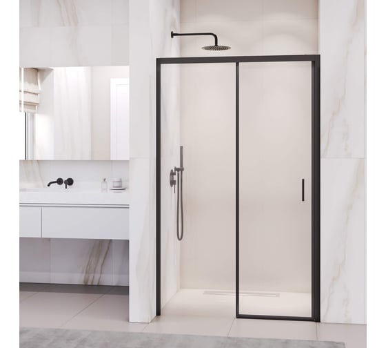 Душевая дверь RGW 140*195 PA-017-B Чёрный/Прозрачное/6 мм, Easy Clean 350801714-14