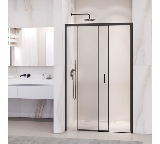 Душевая дверь RGW 140*195 PA-017-B Чёрный/Прозрачное/6 мм, Easy Clean 350801714-14