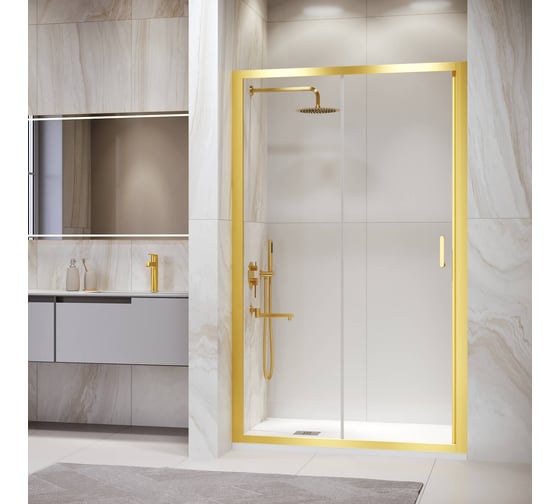 Душевая дверь RGW 160*195 PA-14 G Золото/Прозрачное/6 мм, 158-162, EasyClean 41081416-16 1