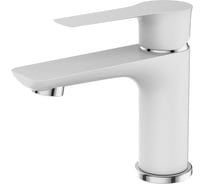 Смеситель для раковины DEVIDA ZUTTO-WHITE белый, на гайке, ручка полностью окрашена DVS1243-14Wi