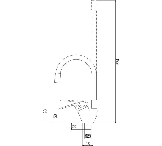 Смеситель для кухонной мойки Fmark FM4104-04 серый 23319