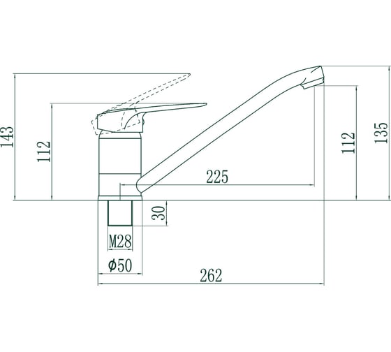 Смеситель для кухни Fmark FM4904Y бежевый 23326