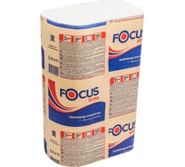 Бумажное полотенце FOCUS EXTRA листовое, 2-слойное, 200 листов в упаковке, Z-сложения, белое H-5048672