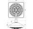 Верхний душ Elghansa ABS пластик, квадратный 131x131 мм, 3 режима, Chrome MS-053-Chrome 11