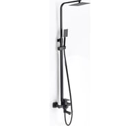 Смеситель для ванны и душа с лейкой "Тропический дождь" D-Lin черный D10A03