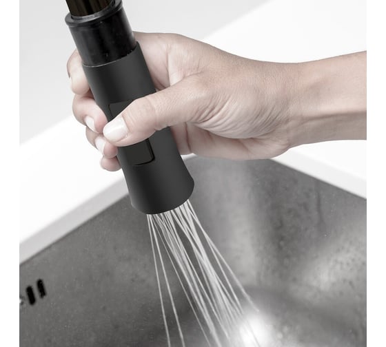 Смеситель для кухонной мойки Clever CHEF BLACK 61834