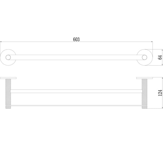 Держатель для полотенец прямой Savol S-002148Q