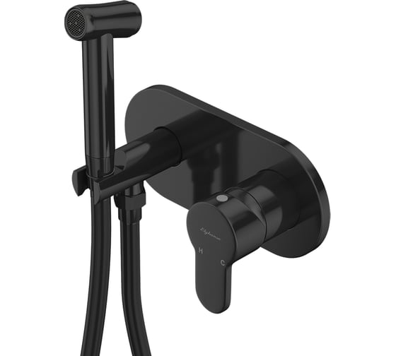 Встраиваемый смеситель-моноблок для гигиенического душа Elghansa Dynamic 15R0883-Black (Set-824) 1
