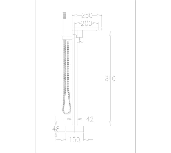 Напольная стойка для ванны Savol S-SUS8803L