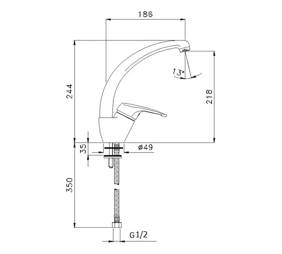Смеситель LONGRAN Impact Colorado granite G08910 - 08