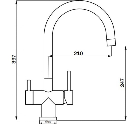 Смеситель LONGRAN Sprint logic Stainless Steel LM2191 SS