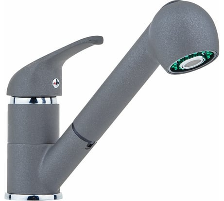 Смеситель LONGRAN Impact Croma granite, выдвижная лейка G08940 - 49