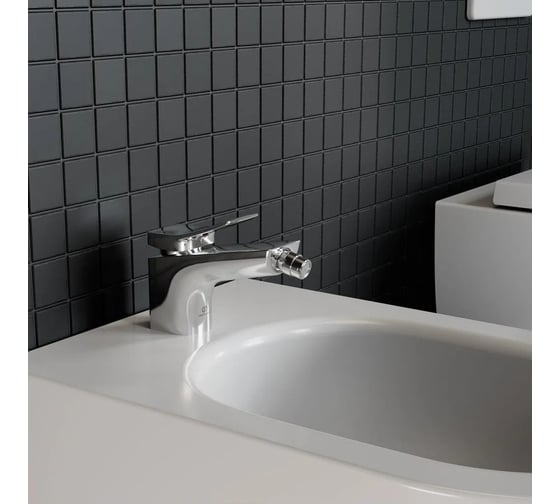 Однорукоятковый смеситель для биде с донным клапаном Ideal Standard BC760AA CONCA, хром 00271870
