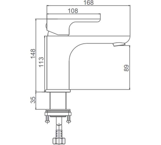 Смеситель для раковины Gerhans K11015W