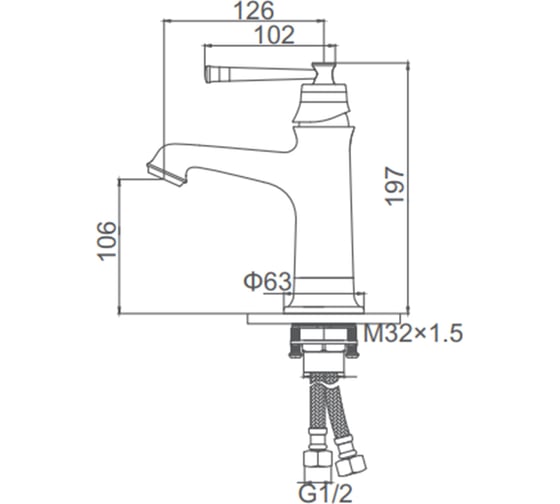 Смеситель для раковины Gerhans K11020G